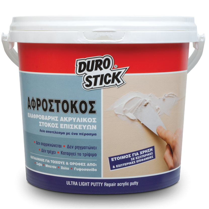 Durostick Στόκος Ακρυλικός Ελαφρύς (αφρόστοκος) Ultra Putty Λευκός