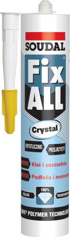 Μονωτική Κόλλα Διάφανη FIX ALL CRYSTAL 290ml SOUDAL