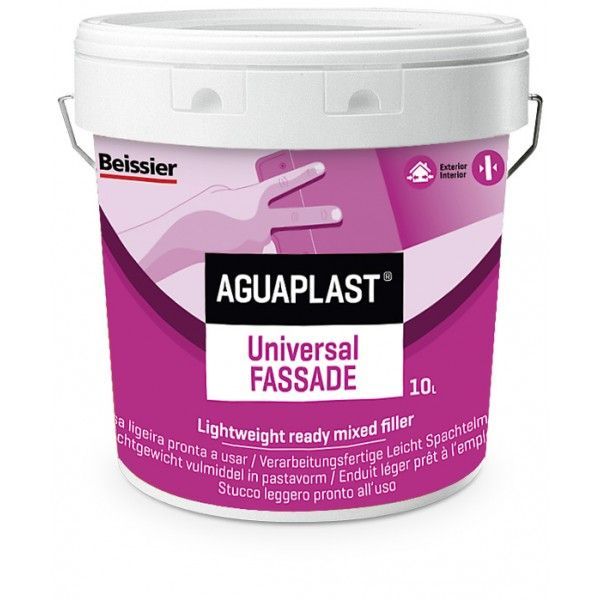Aguaplast UNIVERSAL FASSADE .Έτοιμος προς χρήση επισκευαστικός στόκος . 10 Lt