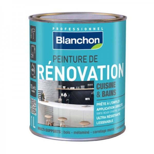 Peinture de Renovation Cuisine & Bains 0,5L .Χρώμα ανακαίνισης για κουζίνες και μπάνια .
