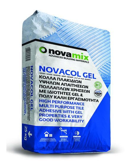NOVACOL ULTRA GEL. ΚΟΛΛΑ ΠΛΑΚΙΔΙΩΝ 25KG.