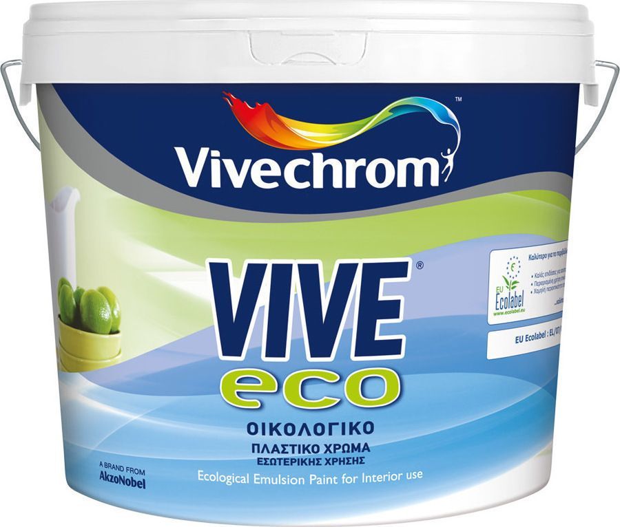 Vivechrom Vive Eco . Λευκό πλαστικό χρώμα εσωτερικής χρήσης