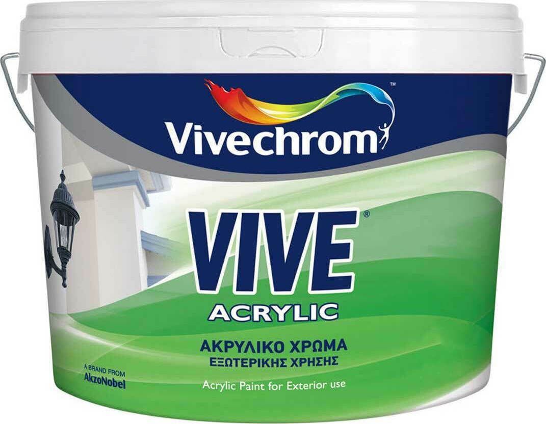 Vivechrom Vive Acrylic Λευκό. Ακρυλικό χρώμα εξωτερικής χρήσης .